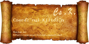 Cserényi Kilián névjegykártya